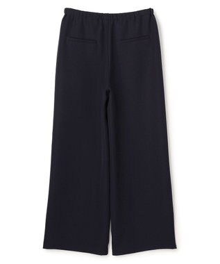 UNFILO 【ウエストゴム/セレモニー】ドライダブルクロス イージー ワイドパンツ ネイビー