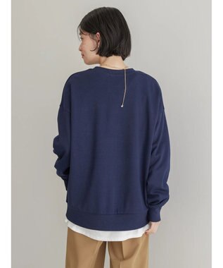 AMERICAN HOLIC 発泡ロゴポンチプルオーバー Navy