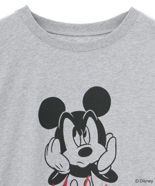 Green Parks ミッキー＆フレンズ／レイヤードプリントロングＴシャツ Gray Mixture