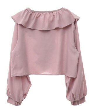 earth music&ecology ラッフルフリルシャツ Pink