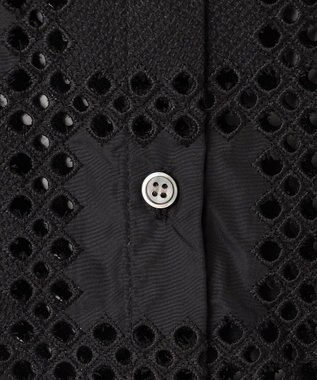 ICB L スクエアエンブロイダリー クロップドシャツ ブラック