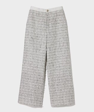 GRACE CONTINENTAL ツイードイージーパンツ ホワイト