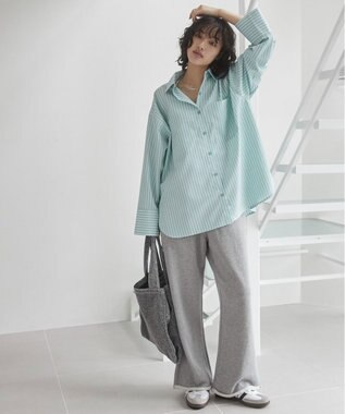 WEGO 【ANGIE VINTAGE/セットアップ対応】ワイドスウェットパンツ 杢グレー