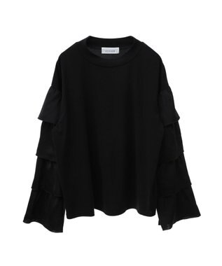 Green Parks ■ＥＳＣＡＲ　フリルスリーブプルオーバー Black