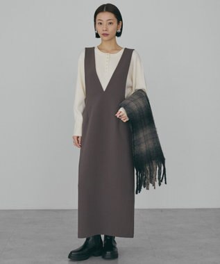 AMERICAN HOLIC バイパチヘンリーネックリブニットプルオーバー Ivory