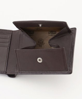 J.PRESS MEN 【MORPHO×J.PRESS】シープゴート 二つ折り財布(BOX小銭入れ付き札入) ダークブラウン系