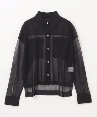 GRACE CONTINENTAL ニットシアーシャツ ブラック