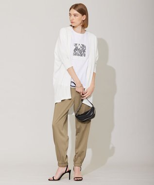 ICB 【洗える】 キュプラナイロンストレッチ ジョグパンツ オリーブ系