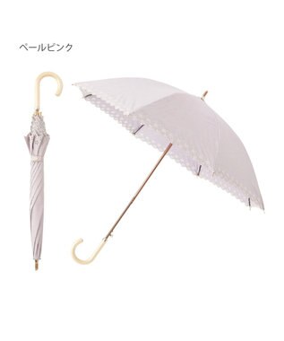 MOONBAT DAKS 晴雨兼用日傘 長傘 ドット ジャカード ボーラ刺繍