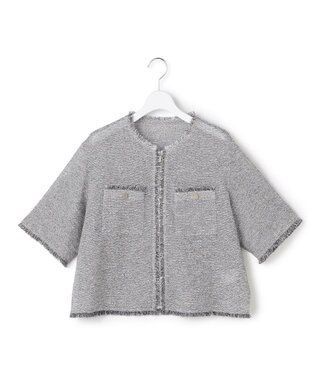 ICB L 【先行予約】サマーレノクロス ハーフスリーブジャケット オフホワイト×ブラック