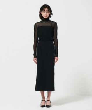 GRACE CONTINENTAL サイドラインジャージスカート ブラック