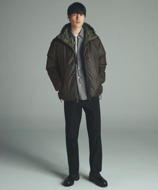 UNFILO MENS 【OCEANS YouTube 掲載 / 読売新聞掲載】TAION×UNFILO リバーシブルフードダウン チャコール×オリーブ