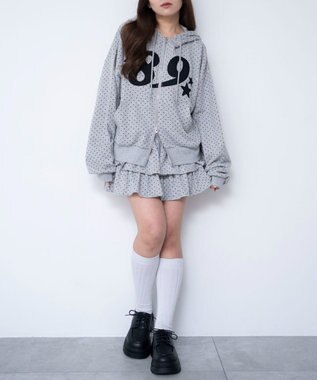 WEGO グラフィックZIPパーカー 柄2