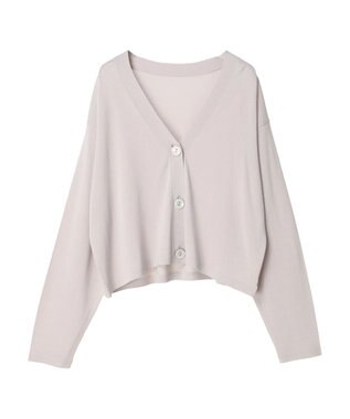 earth music&ecology ハイゲージニットカーディガン Light Gray