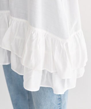earth music&ecology ティアードフリルヘムキャミソール Off White