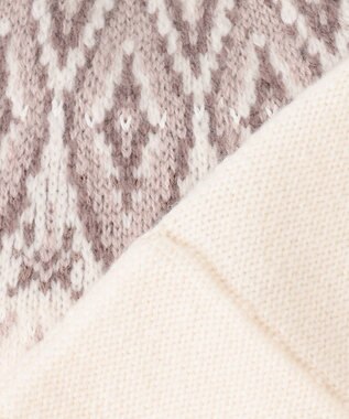 J.PRESS LADIES L 【洗える】FAIR ISLE 求心編み カーディガン ホワイト系