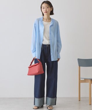 AMERICAN HOLIC ナイロンフーディーシャツ Sax