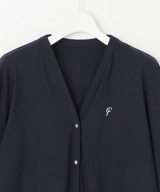 23区GOLF 【23Fondation/WOMEN】【接触冷感・UVケア】Vネック カーデガン ブラック系