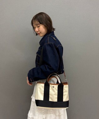 TOPKAPI 【Breath TOPKAPI sis】【WEB限定】 ナイロン ミニ トートバッグ ショルダー付き 軽量 / SCOTCH GRAIN スコッチグレイン クリーム