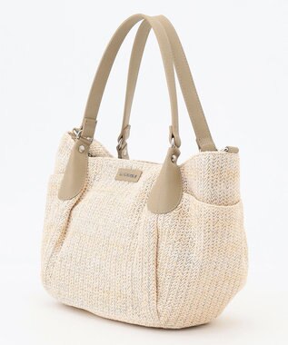 LA BAGAGERIE つまみハンドル　サマー2wayミニトートバッグ アイボリー