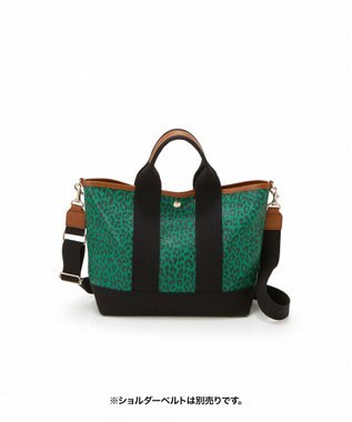 TOPKAPI 【Breath TOPKAPI】SCOTCH GRAIN スコッチグレイン ネオレザー A4トートバッグ レオパード グリーン