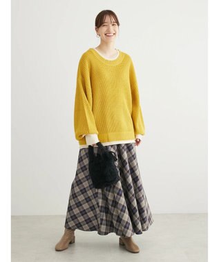 Green Parks ・Ｐｅｔｉｔ　Ｆｌｅｕｒ　レイヤード風ハイショクニット Yellow