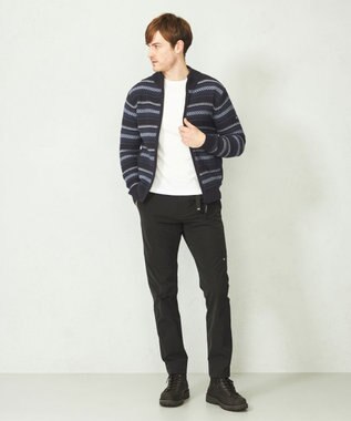 JOSEPH ABBOUD MOUNTAIN 【UNISEX】ジャガード柄 ZIPニット アウター ネイビー系7