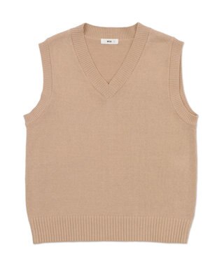 WEGO 【SCHOOLITEM】無地ニットベスト ベージュ