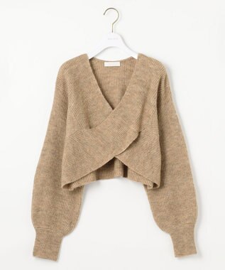 ANY SIS 【洗える】クロスレイヤードニット ワンピース ベージュ