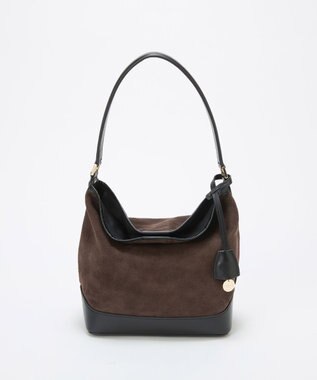 TOPKAPI 【TREASURE TOPKAPI】スエード レザーコンビ ワンショルダーバッグ チャーム付き チョコレート