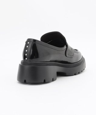 組曲 【加藤ローサさん着用】ボリュームスタッズローファー ブラック系
