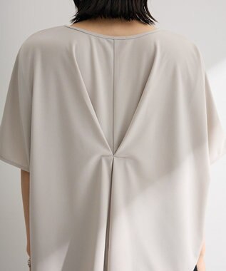 Green Parks マルチ機能バックデザインブラウス Gray Beige