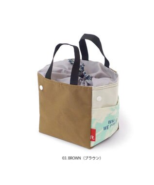 ROOTOTE 9632【ALLIANCE FOR THE BLUE × ROOTOTE】漁網ナイロン ルーガービッジ-A 03：ブラウン