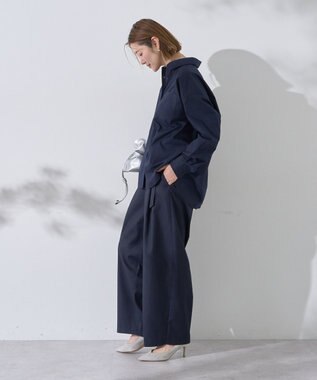 YECCA VECCA イージーケアオーバーシャツ Navy