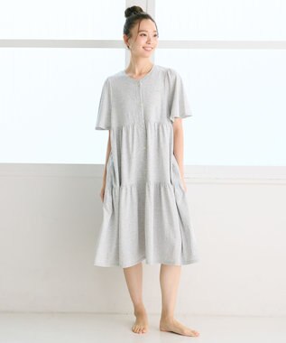 tsumori chisato SLEEP ツモリチサト ワンピース 5分袖 半袖 ルームウエア 綿混ベア天竺 ロング丈(ふくらはぎ付近) レディース UNT156 /ワコール