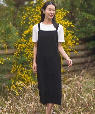 J.PRESS LADIES L 【WEB限定カラーあり・洗える】Lightジョーゼット キャミ ワンピース 【WEB限定】ブラック系