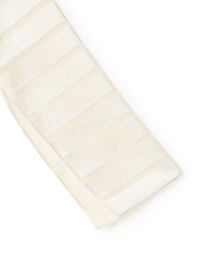 BEIGE， HAUYNITE / ボーダーシアー ボートネックブラウス Ecru