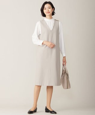 J.PRESS LADIES S 【洗える】ヌーディスバックサテン ボウタイ ブラウス ホワイト系