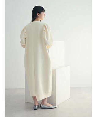 Green Parks armonia. リブ使いコクーンポンチワンピース Ivory