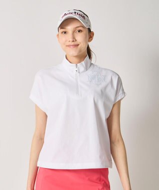 FILA GOLF／marie claire 【Marie claire sports】ハーフジップ半袖シャツ ホワイト