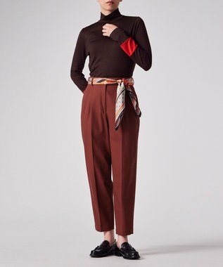 Paul Smith ウールライク ドレープ テーパードパンツ ダークオレンジ