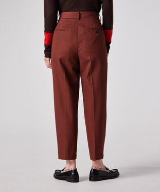 Paul Smith ウールライク ドレープ テーパードパンツ ダークオレンジ