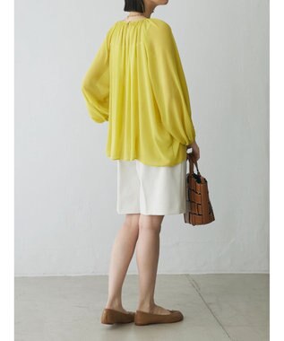 Green Parks AnriettMusee ボリュームシアーブラウス Lime Green