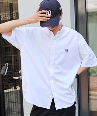 WEGO 【ユニセックス着用ITEM/MLサイズ展開】オックスフォードワンポイントシャツ（SS） ホワイト