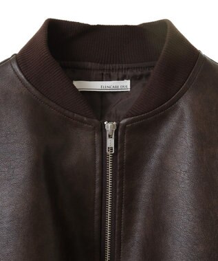 Green Parks ・ＥＬＥＮＣＡＲＥ　ＤＵＥ　合皮ＭＡ－１ブルゾン Brown