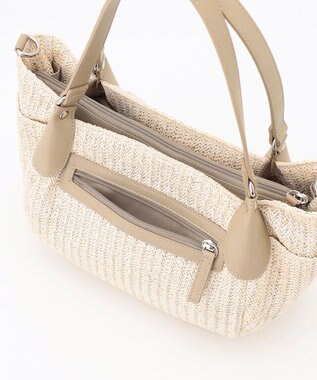 LA BAGAGERIE つまみハンドル　サマー2wayミニトートバッグ アイボリー