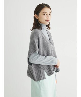 Green Parks ・ＳＵＧＡＲ　ＳＰＯＯＮ　ショートニットベスト Gray Mixture