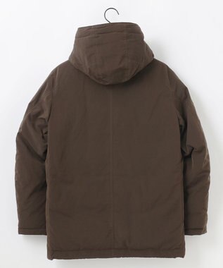 JOSEPH ABBOUD MOUNTAIN 【サスティナブル/ECO撥水/ECOファー/９ポケット】ナイロンピーチダウンコート ダークブラウン系
