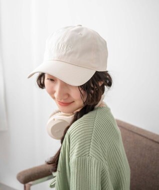 WEGO ワンポイント刺繍キャップ オフホワイト