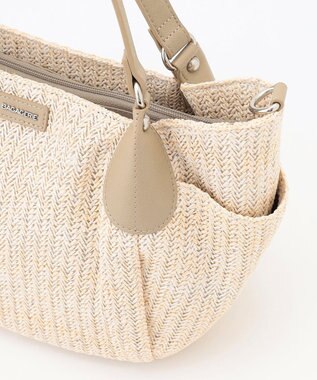 LA BAGAGERIE つまみハンドル　サマー2wayミニトートバッグ アイボリー